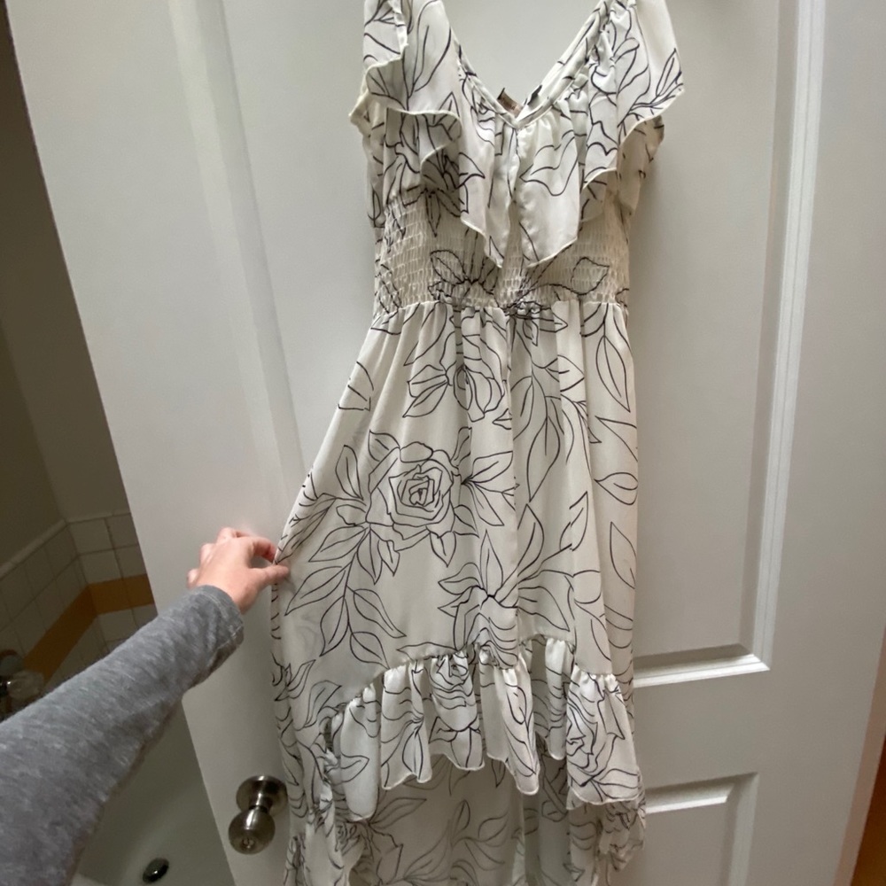 Flower print flowy dress